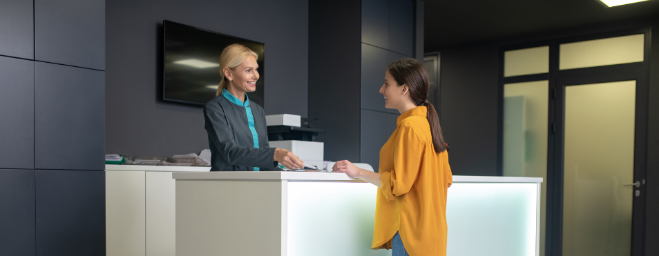 Client-focused reception areas